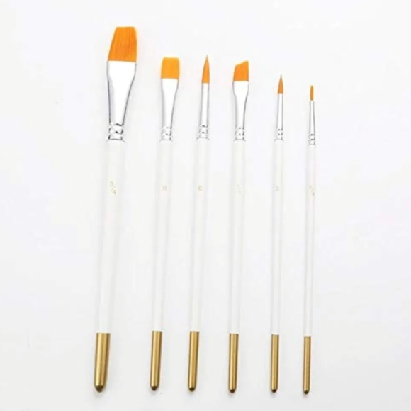 6Pcs/Set Wooden Handle Watercolor Paint Pen Paint Brushes Supplies Drawing Art - Picture 6 of 8